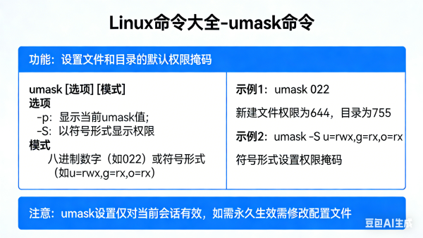 Linux命令大全-umask命令